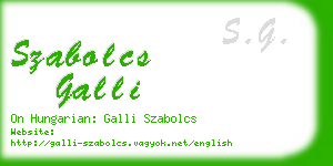 szabolcs galli business card
